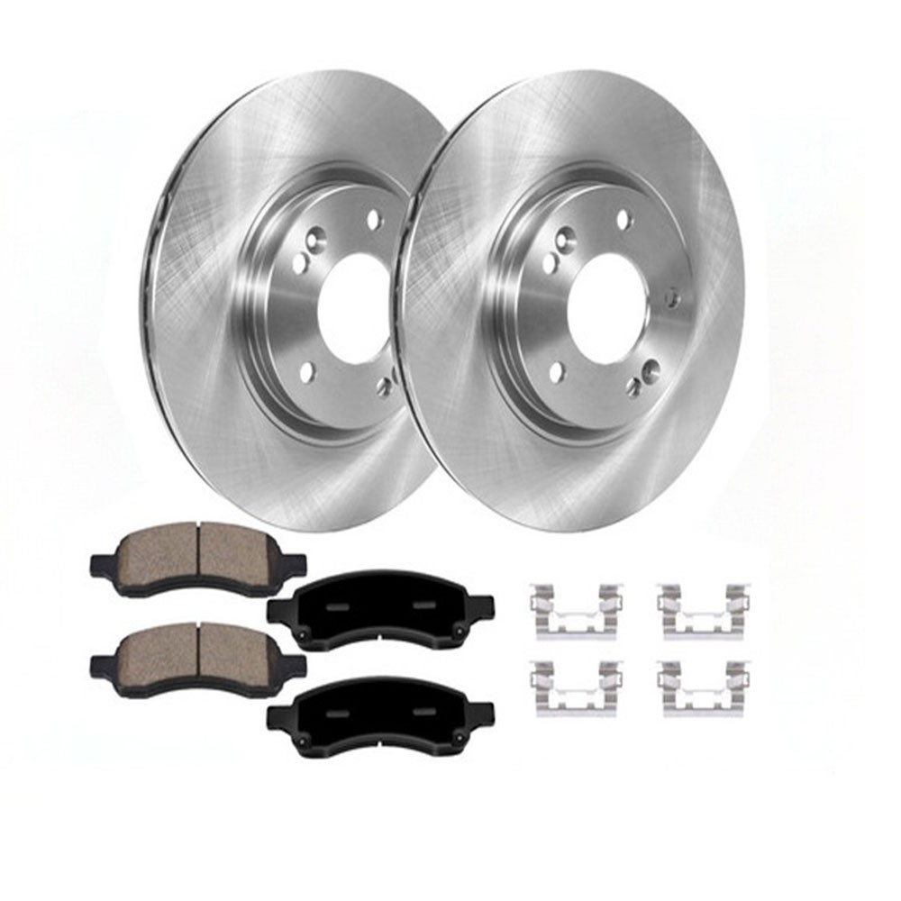 for Buick Enclave Chevy Traverse Saturn GMC 12.8 in Front Brake Rotors +Pads Kit