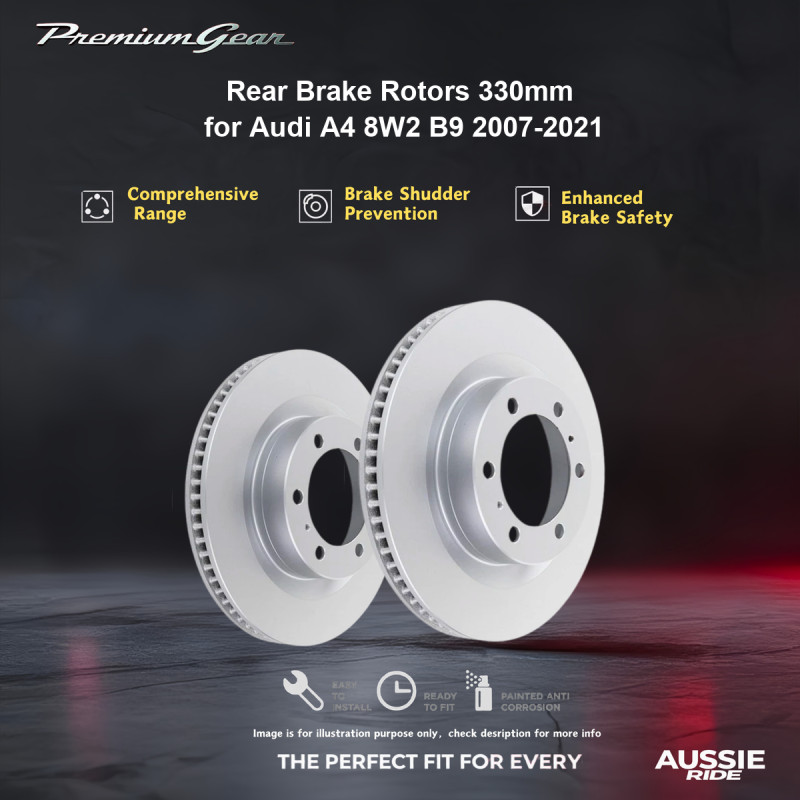 Rear Brake Rotors 330mm for Audi A4 8W2 B9 2007-2021