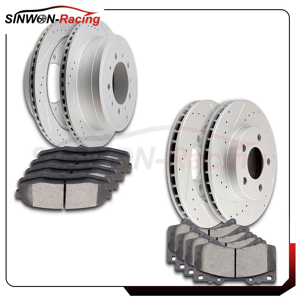 Front Rear Ceramic Brake Pads And Rotors For Lexus LX570 Toyota Land Cruiser