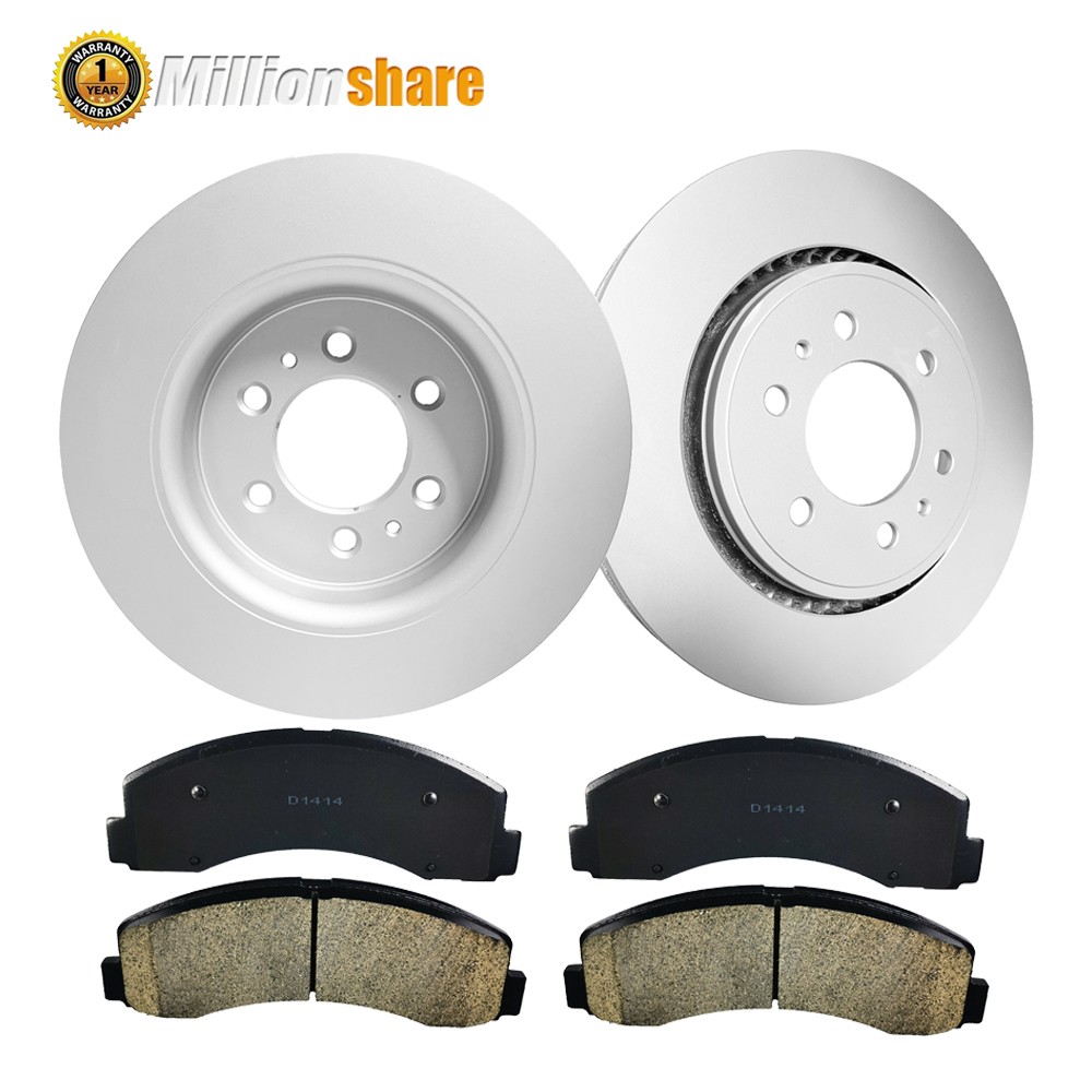 Front Rotors + Brake Pads for 2010-2020 Lincoln Navigator Ford F-150 Expedition