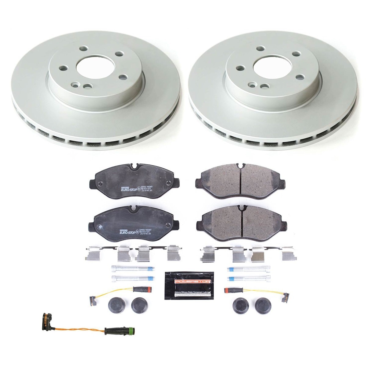 Powerstop Front 2 Wheel 299.7mm Discs & Pads & Sensor Kit for 2016-2019 Metris