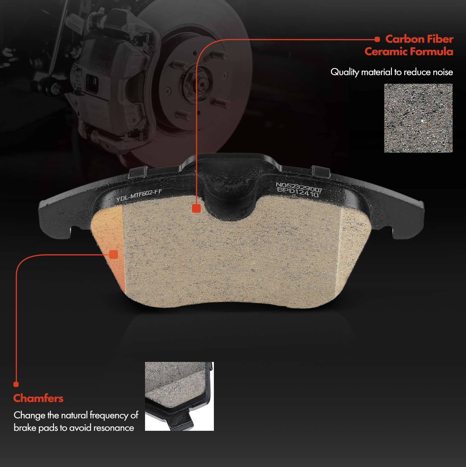 6Pcs Front Disc Brake Rotors & Ceramic Brake Pads for Jaguar XF S-Type XJ8 326mm