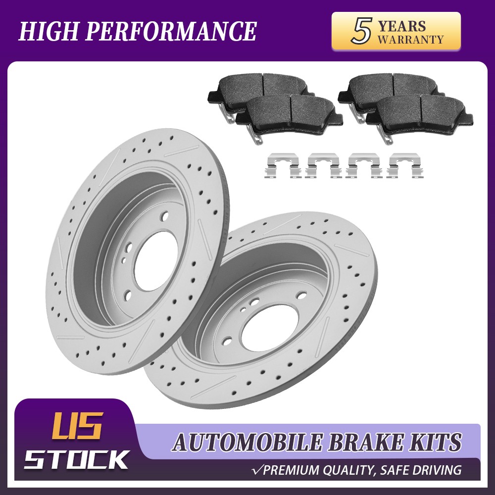 302mm Rear Drilled Brake Rotor Ceramic Pad For Hyundai Tucson Kia Sportage 16-22