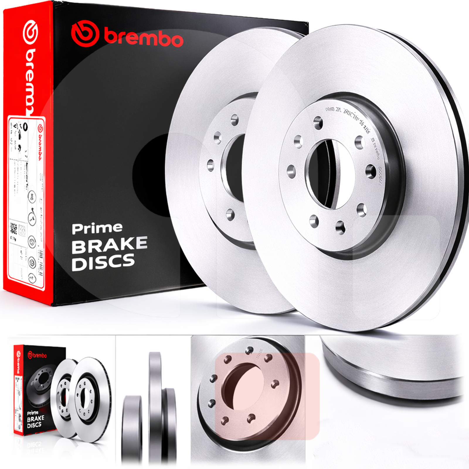 Brembo Rear Brake Discs Pair For HYUNDAI GRANDEUR HG 284mm