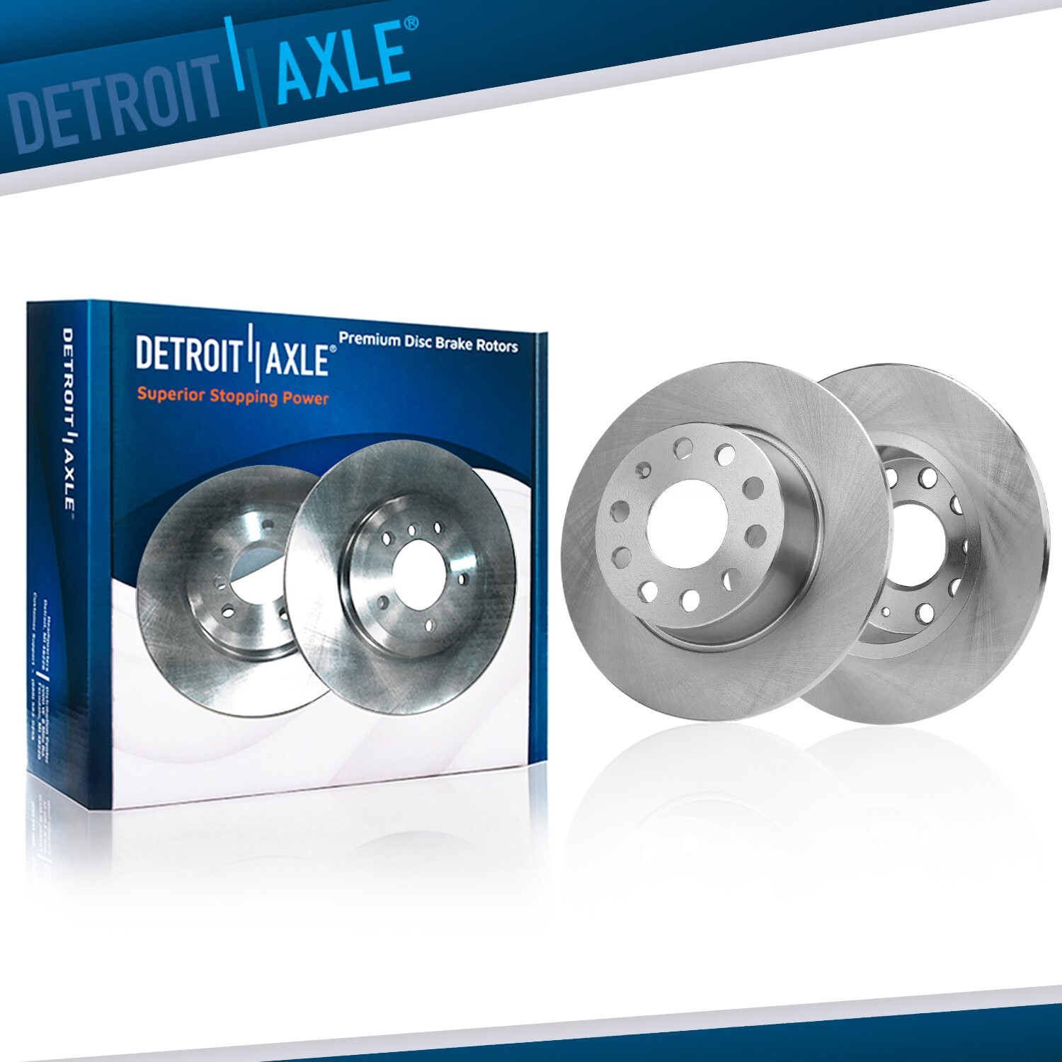 10.71 inch (272mm) Rear Solid Disc Brake Rotors Set for Volkswagen Jetta Taos