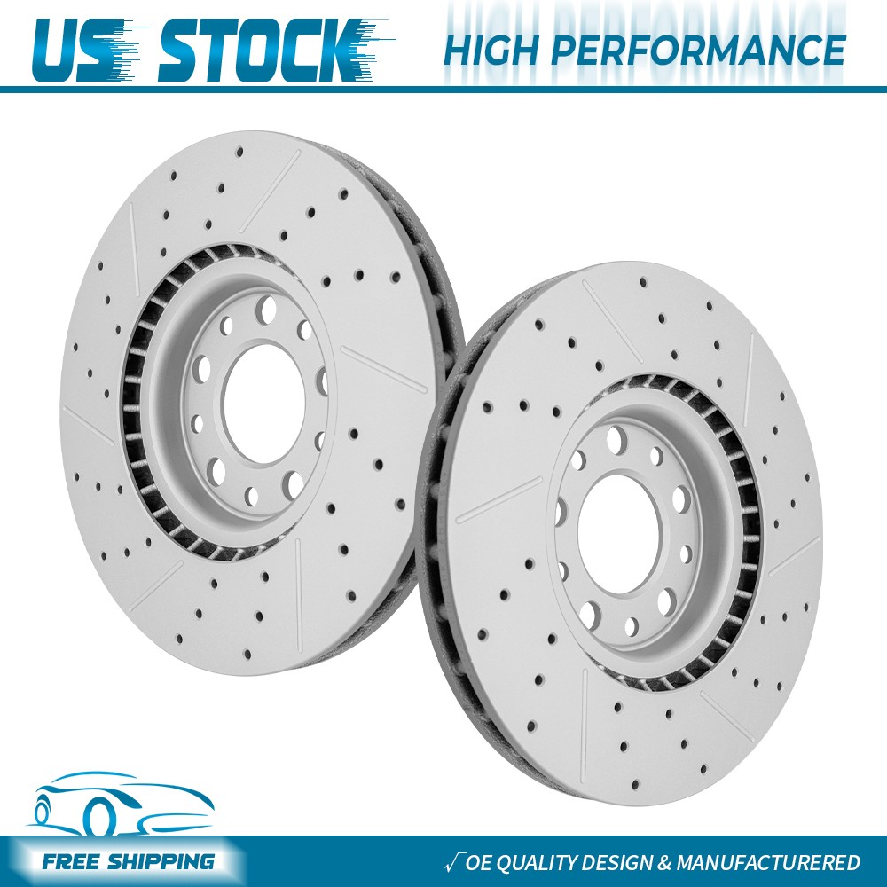 Front Drilled Disc Brake Rotors for Jeep Compass Renegade Chrysler 200 Dart 500X