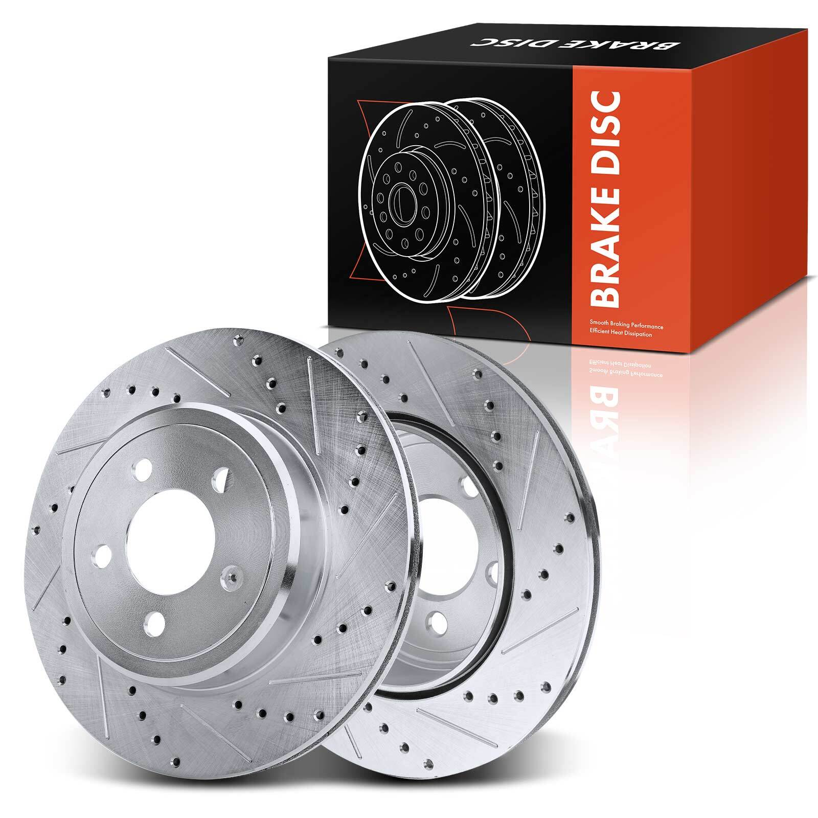 Rear Drilled Brake Rotors for Chrysler 300 05-21 Dodge Challenger Charger Magnum