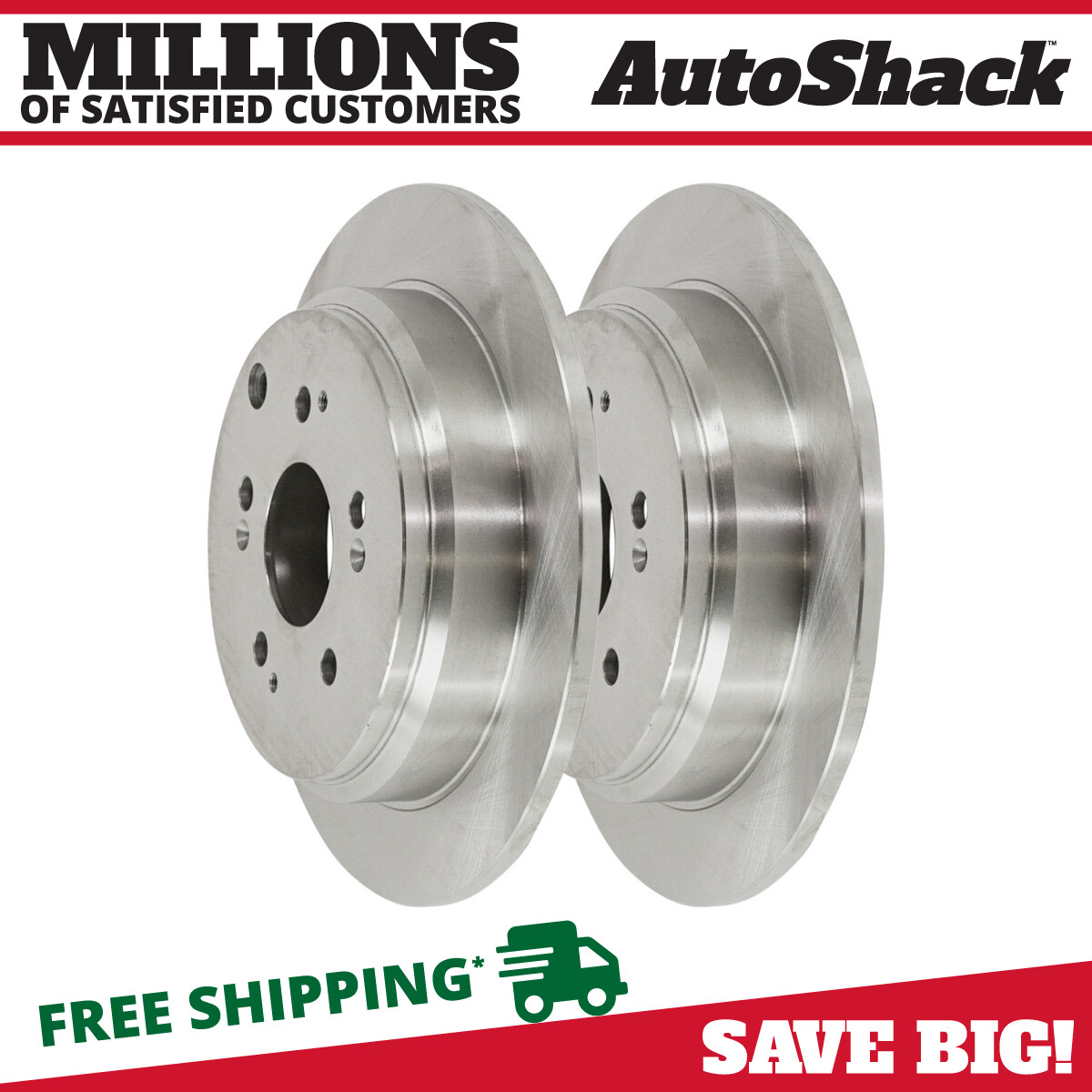 Rear Brake Rotors Pair 2 for 2005-2007 2008 2009 2010 Honda Odyssey 3.5L V6