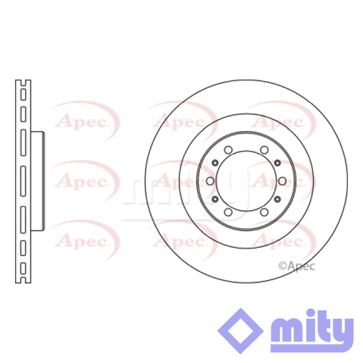 Fits Mitsubishi L200 1996-2006 Shogun Pajero 1989-2006 Brake Disc Front Mity
