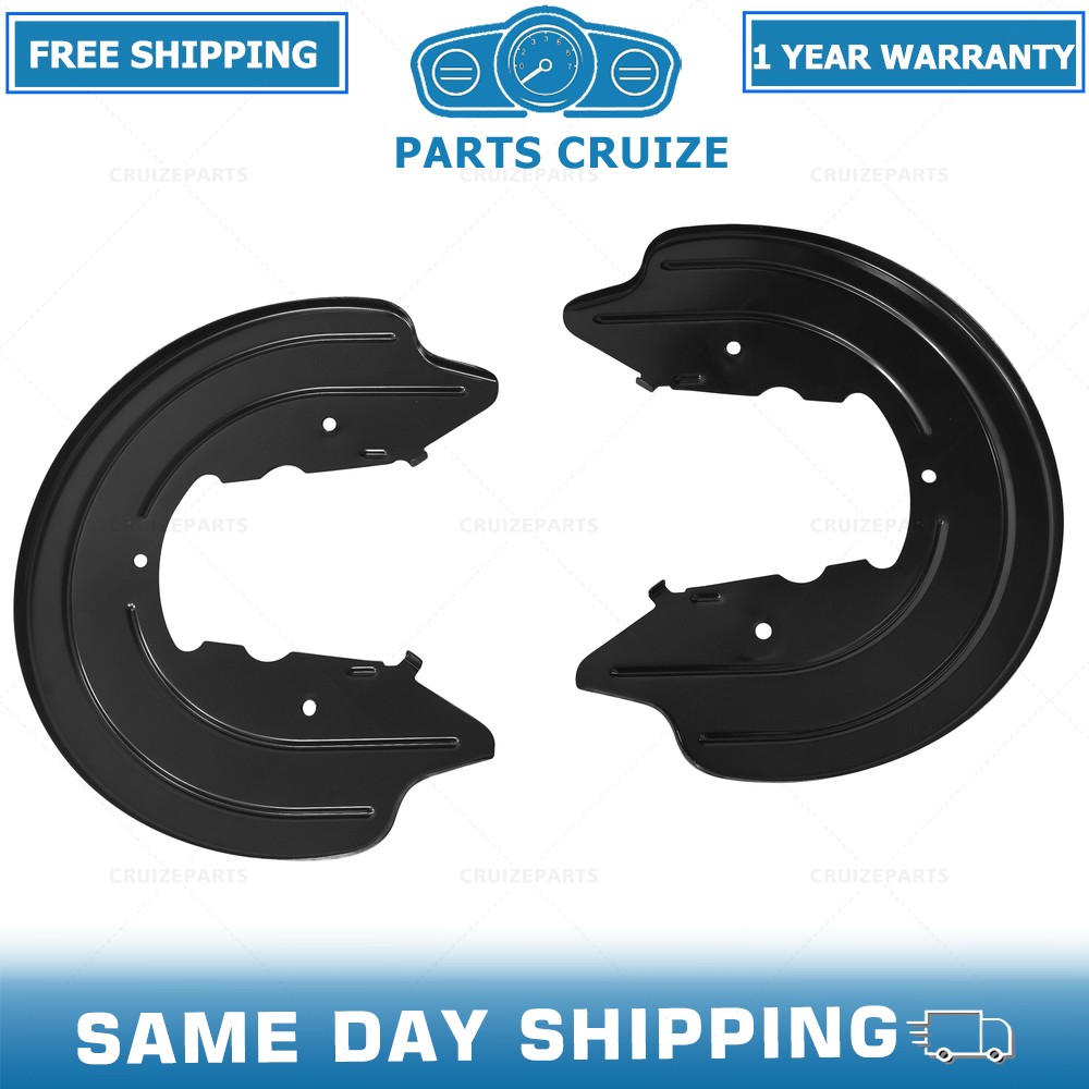 Pair Rear Disc Brake Splash Shield Backing Plate Set For 1994-1004 Ford Mustang