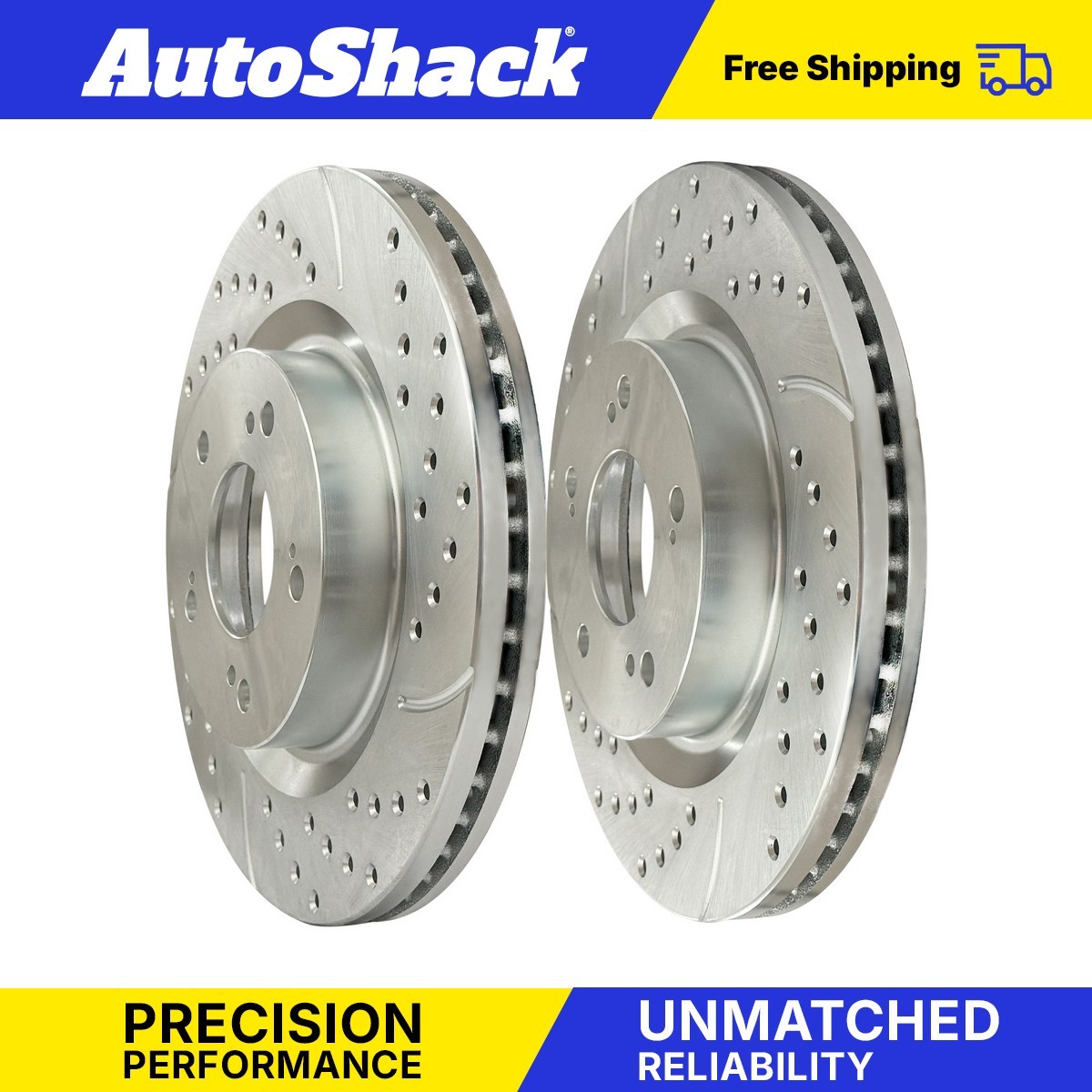 Front Drilled Coated Brake Rotors Pair 2 for Honda CR-V Crosstour Acura RDX 2.4L