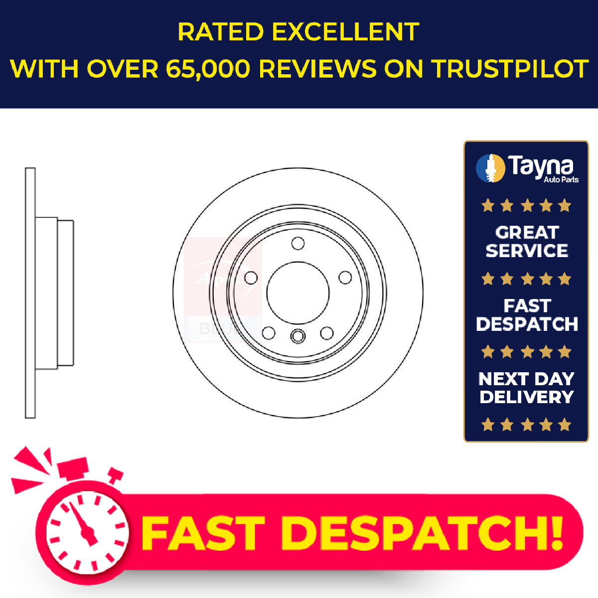 2x Brake Discs Pair Solid fits BMW 116D F20, F21 2.0D Rear 11 to 15 N47D20C Set