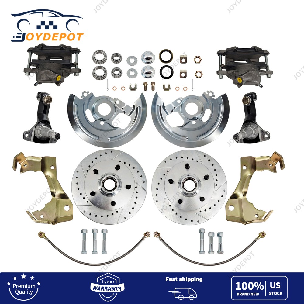 Front Spindle & Disc Brake Kit For 1964-72 Chevelle 1967-69 Camaro 1968-74 Nova