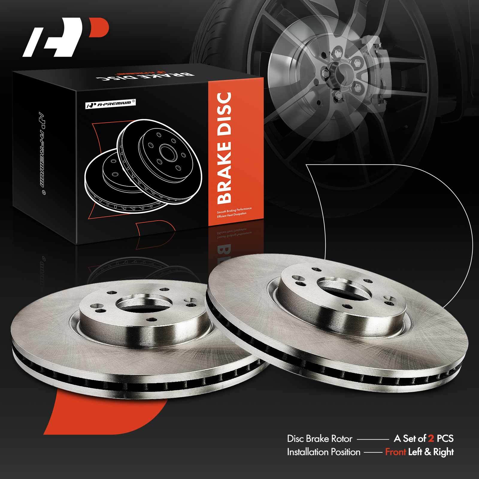 A-Premium Front Side Disc Brake Rotor for Hyundai Veracruz 2007-2012 V6 3.8L