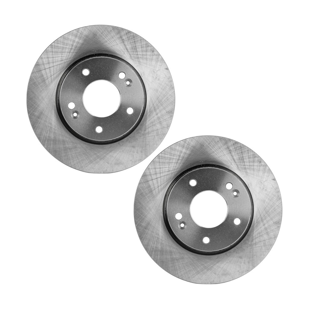 For Kia Sportage 2005-2011 Brake Discs Front | Pair | Cast Iron | Plain Surface