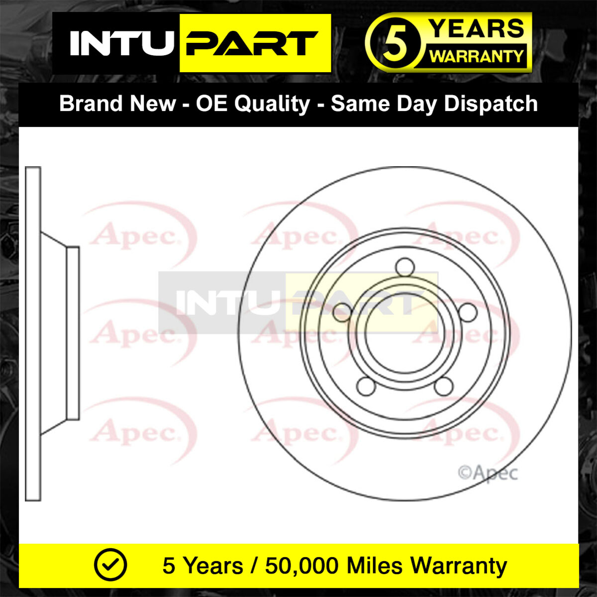 Fits Audi A4 1995-1997 1.6 1.9 TDi IntuPart Front Brake Disc 8D0615301A