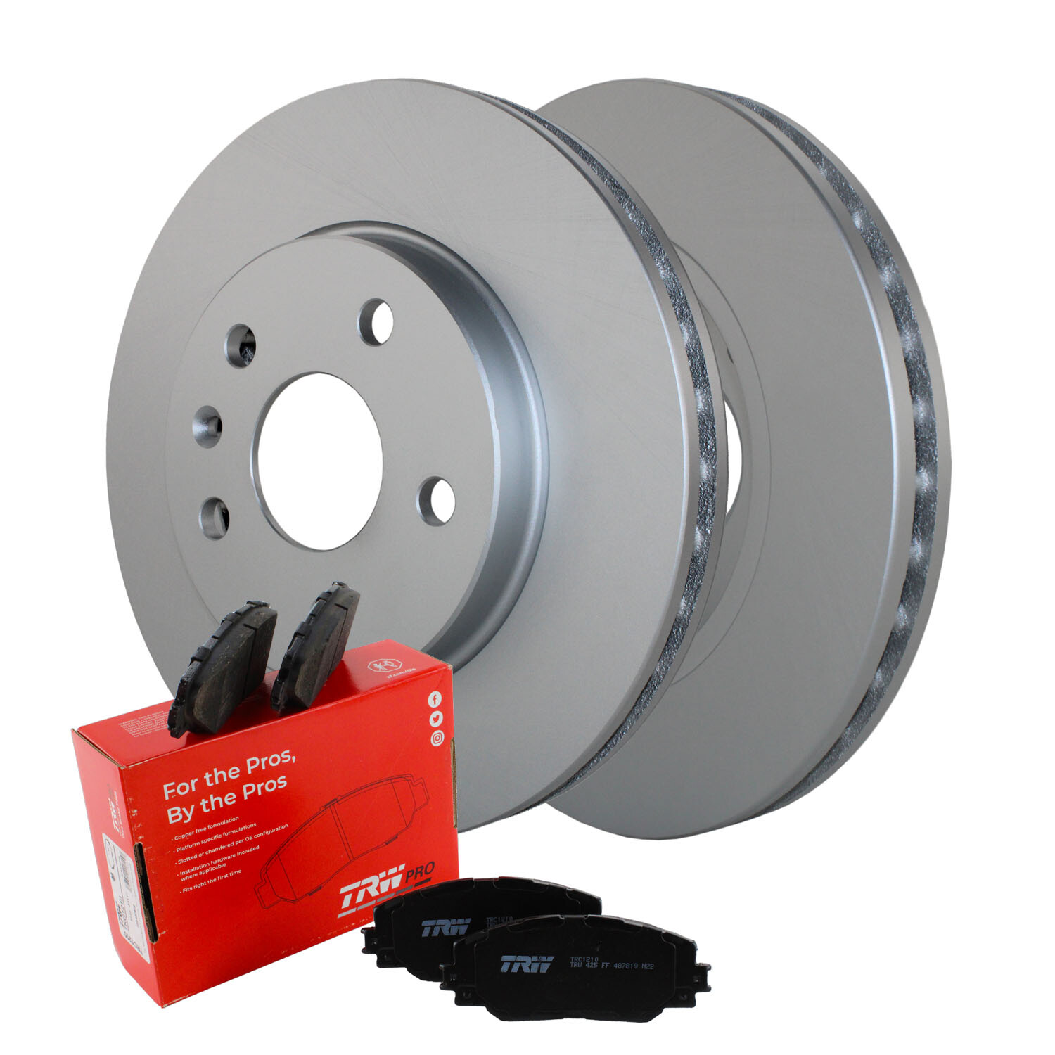 Front Brake Kit 296mm Rotors TRW Pro Ceramic Pads For LaCrosse Regal Malibu Ltd
