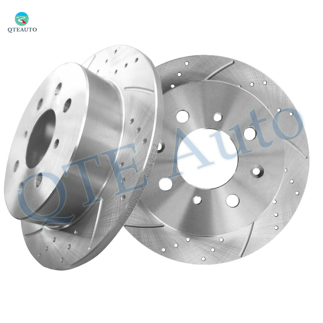 Rear Drilled Slotted Brake Disc Rotors For 1992-2001 Acura Integra