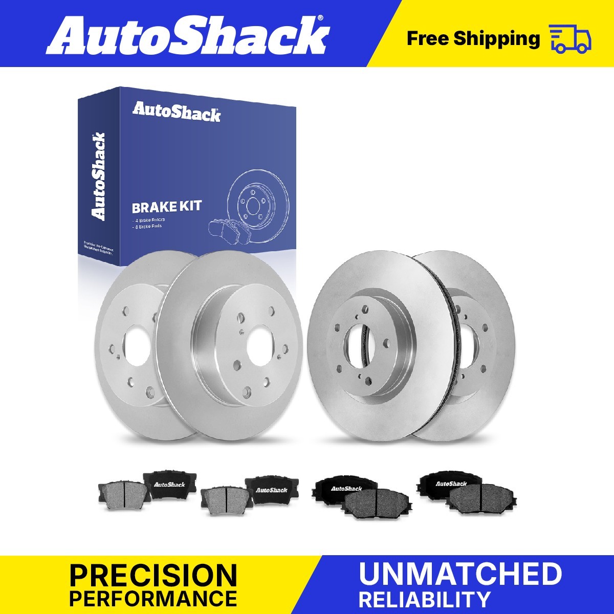 Front Rear Brake Rotors Ceramic Pads for 2009-2018 Toyota RAV4