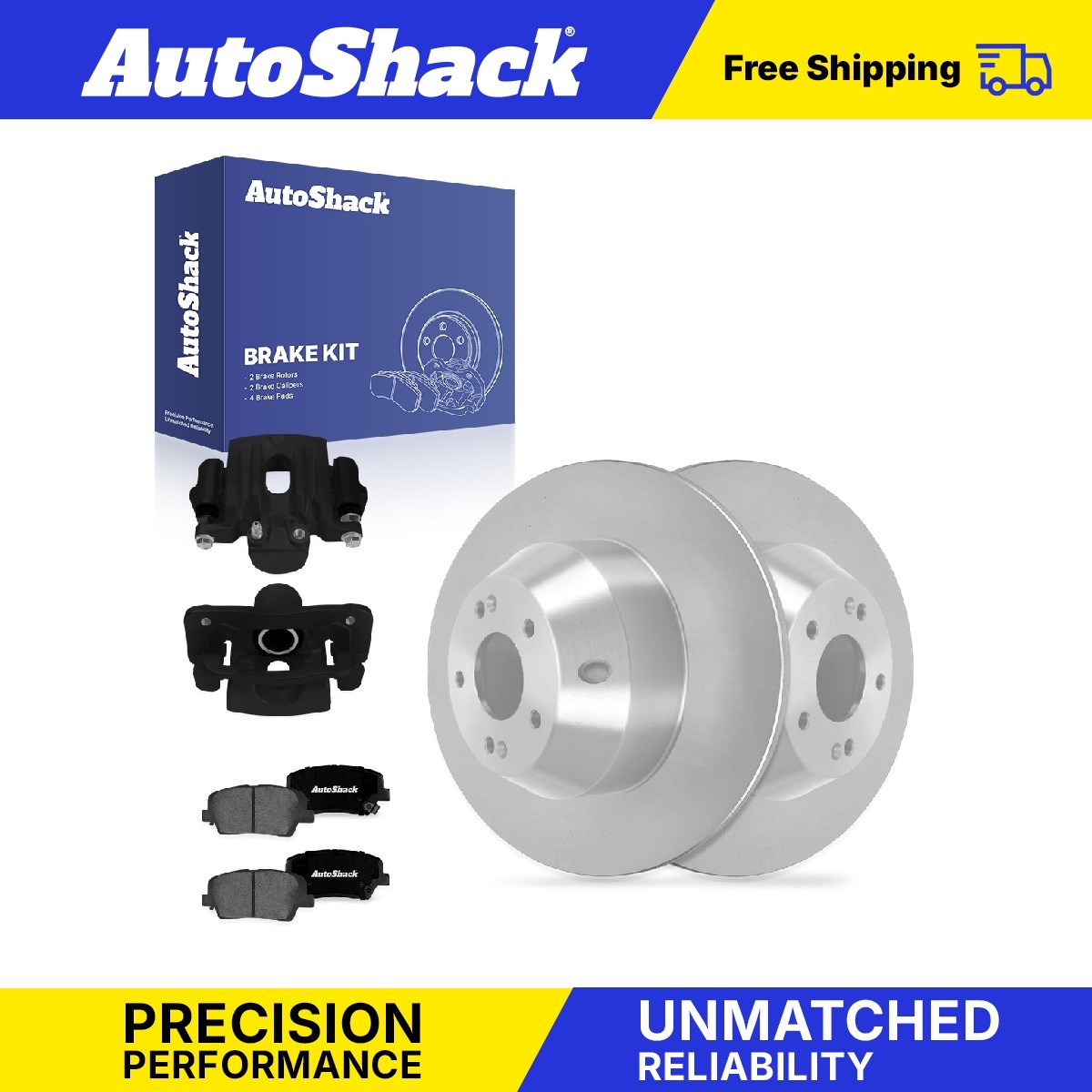 Rear Brake Rotors Premium Pads Calipers Black for Kia, Sorento 2016-2020