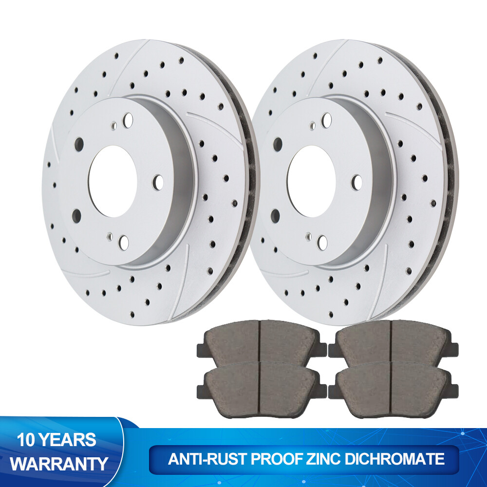 2.4L Front Brake Rotors and Ceramic Pads for 2011 2012 2013 2014 2015 Kia Optima