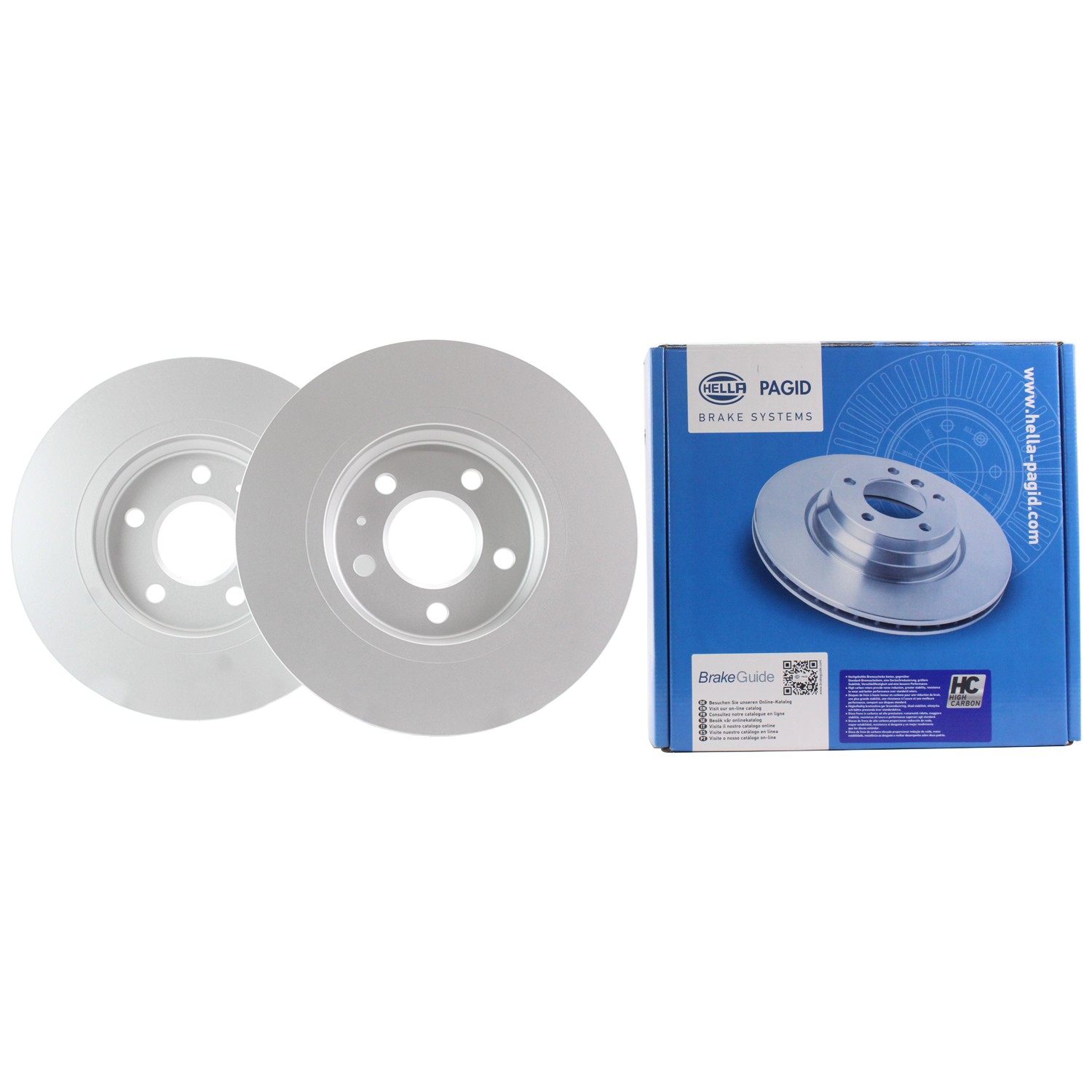 Hella 300mm Rear Coated Solid Disc Brake Rotor For Audi A4 Quattro A5 Sportback