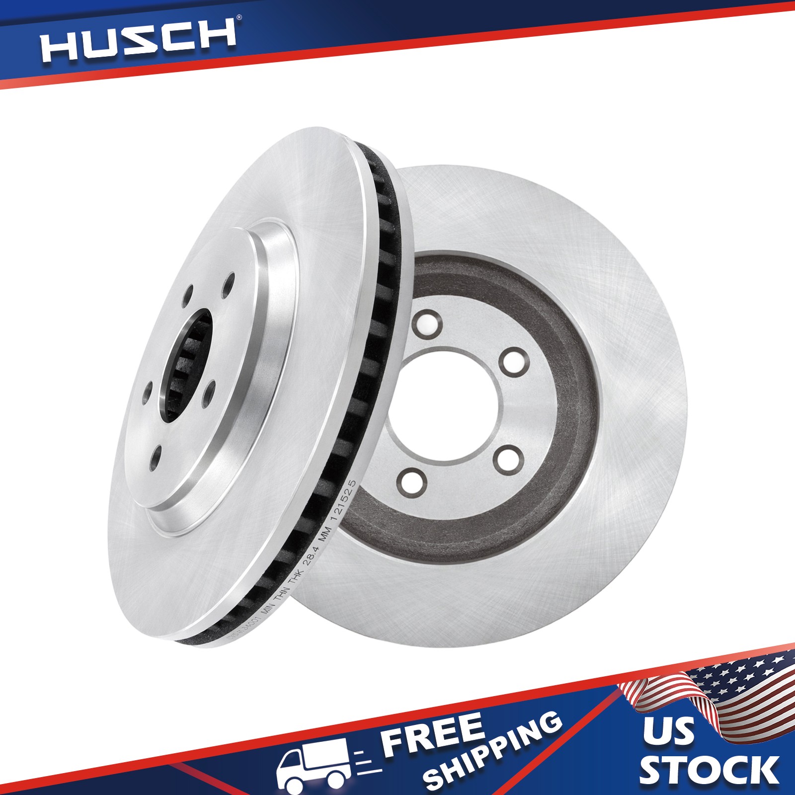 12.44 inch FRONT Disc Brake Rotors Set Kit for 2005 2006-2013 2014 Ford Mustang