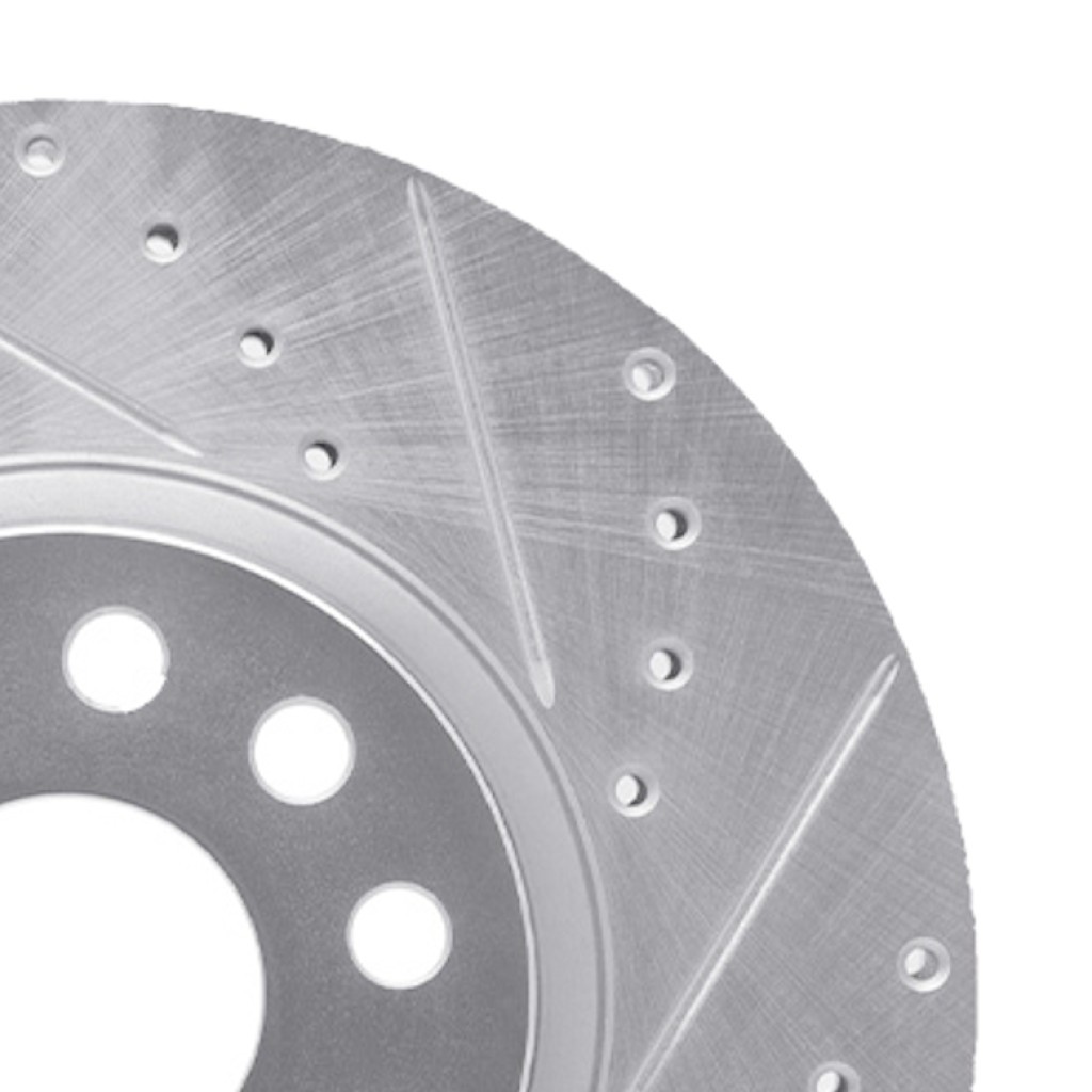For Audi TT 2008-2014 Brake Rotors | Silver | Drilled And Slotted