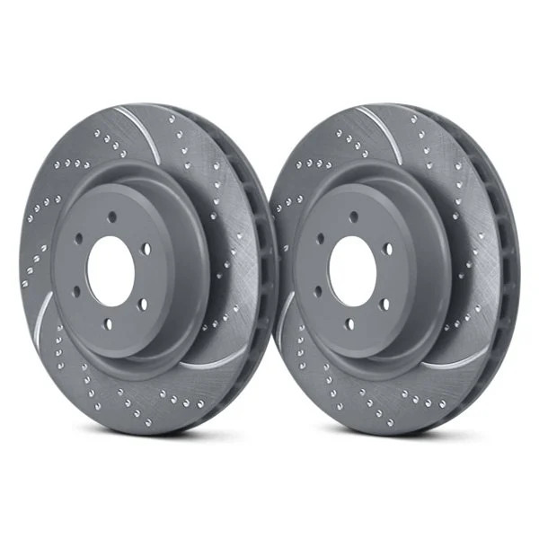 For Fiat 500L 14-20 Brake Rotors EBC 3GD Series Sport Dimpled & Slotted 1-Piece