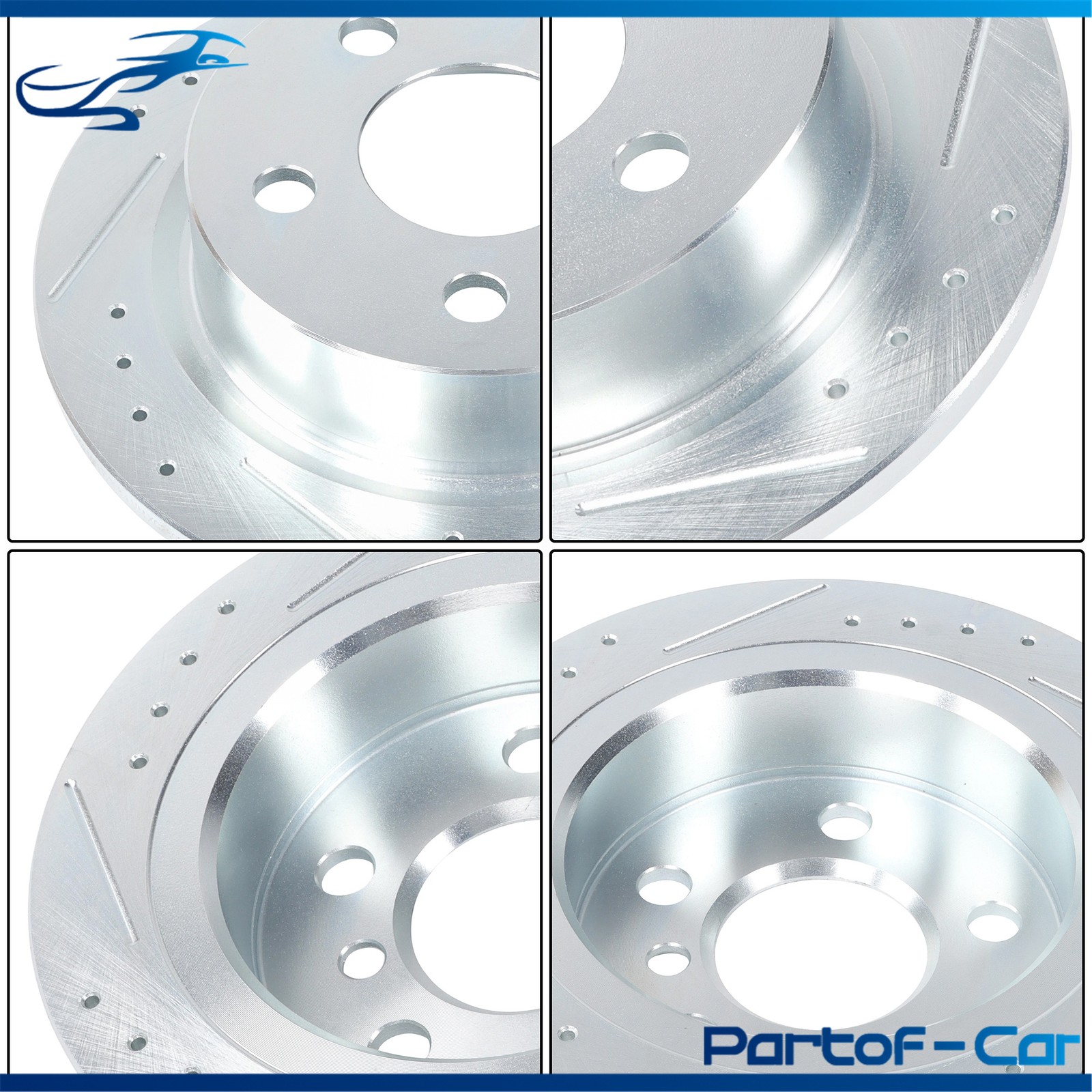 Front & Rear Drilled Brake Rotor & Brake Pads For Mini Cooper F56/F57 2015-16