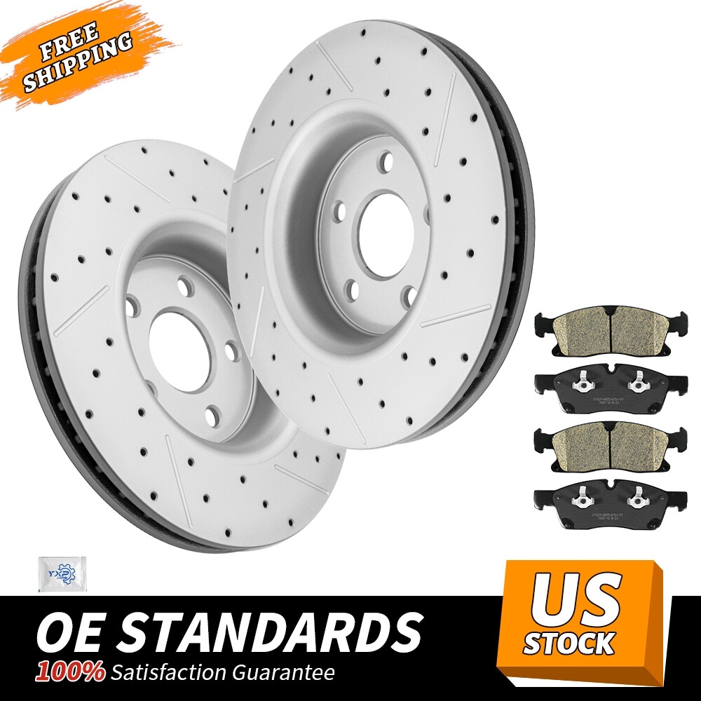 350mm Front Drilled Brake Rotors & Pads for 2013 – 2020 Jeep Grand Cherokee