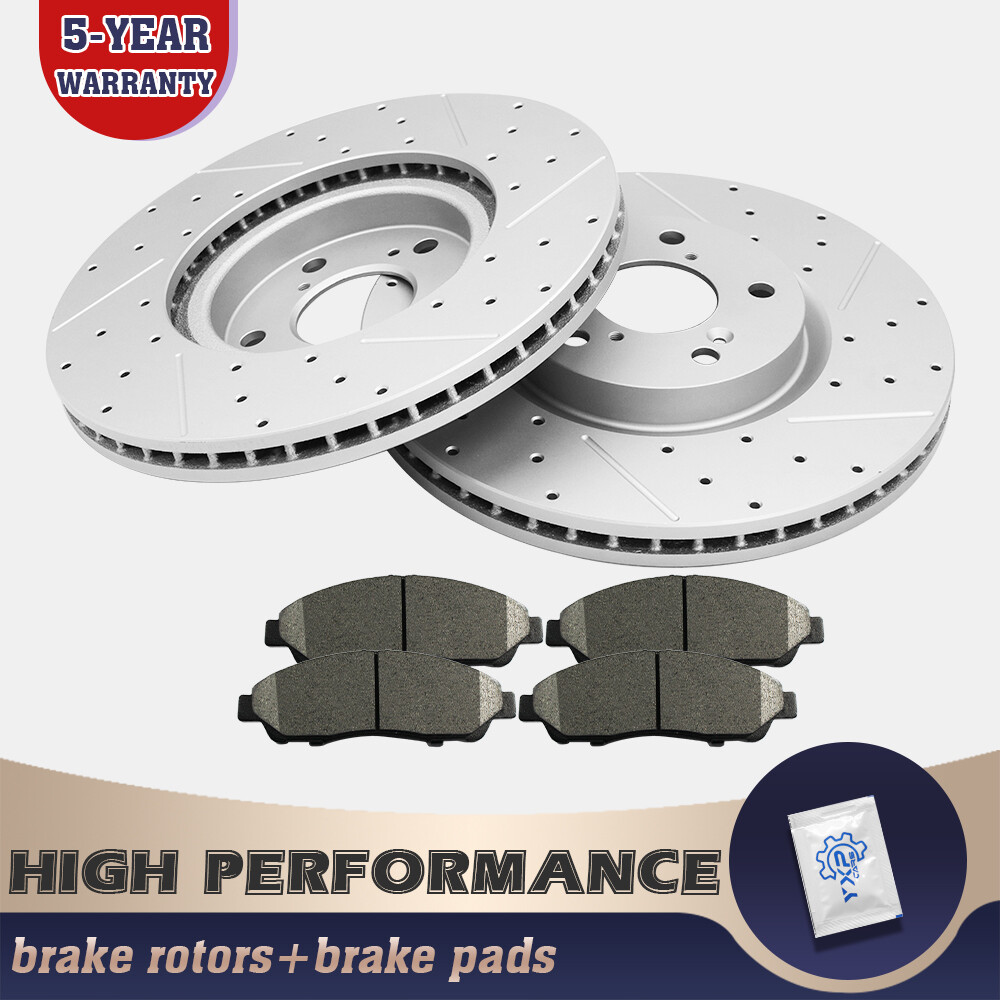 Front Disc Brake Rotors + Ceramic Brake Pads for Honda Pilot Acura MDX RLX ZDX