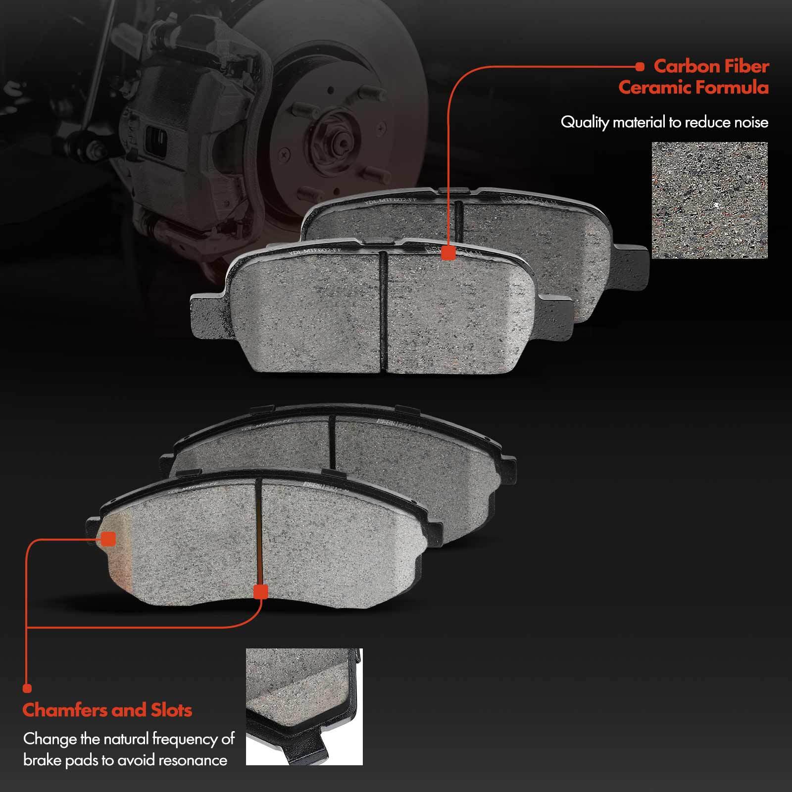 Front & Rear Side Drilled Brake Rotor&Ceramic Brake Pad for INFINITI G35 Nissan