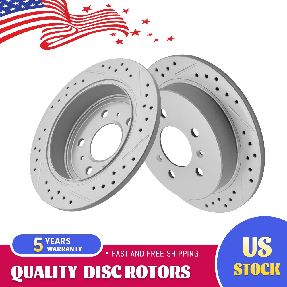 2x Rear Disc Brake Rotors for Buick Allure Chevrolet Chevy Impala Monte Carlo