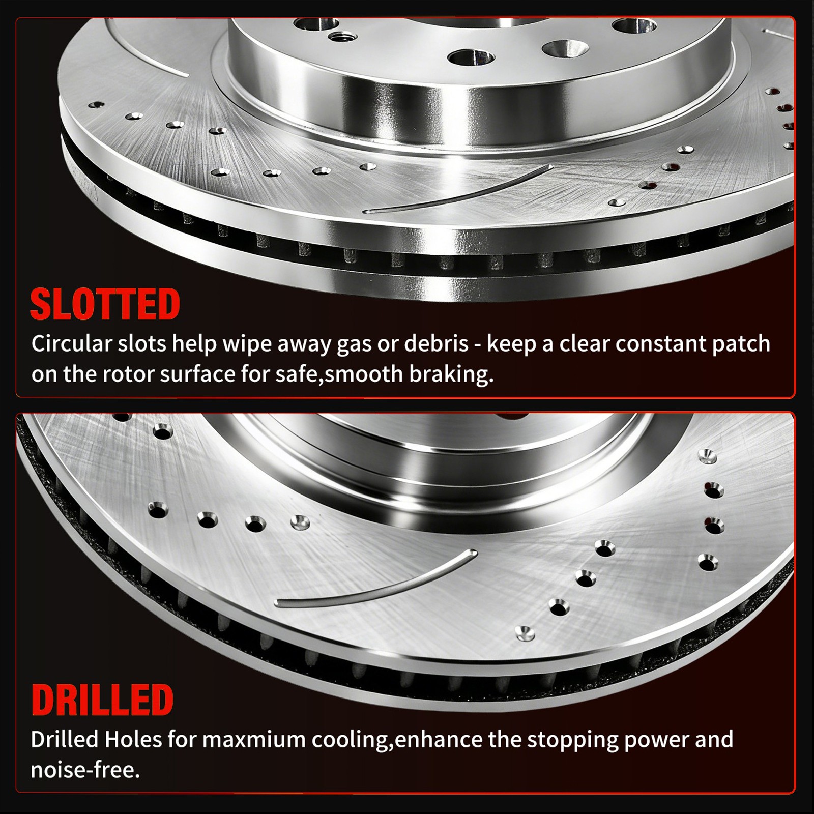 10.94” 278mm Front Disc Rotors Ceramic Brake Pads for Ford Focus Volvo C30 S40