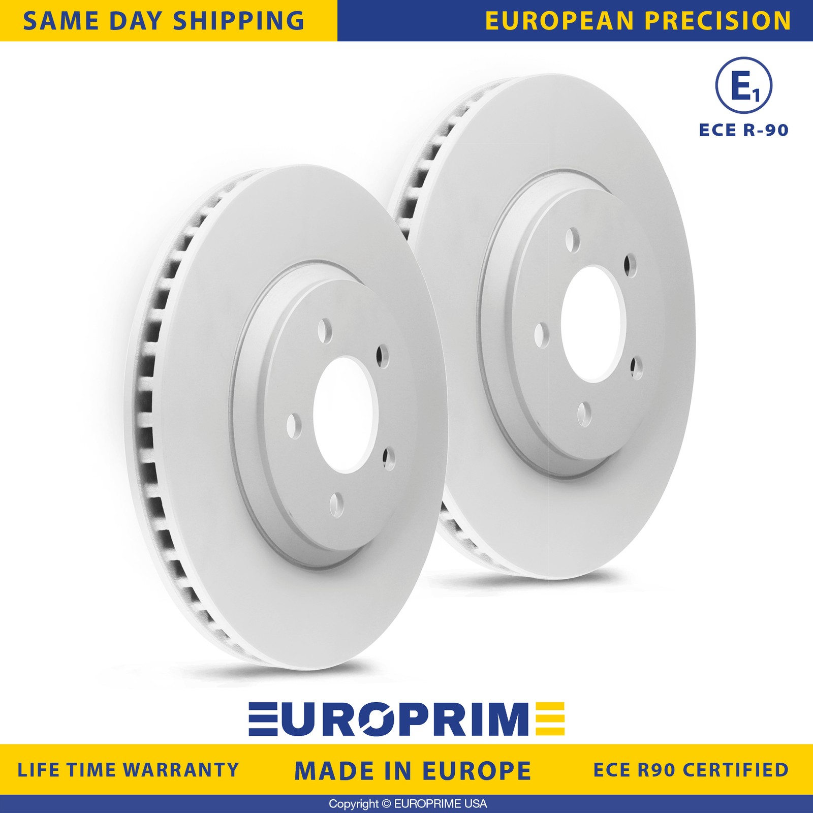 12.44 inch Front Disc Brake Rotors Set for 2005-2014 Ford Mustang Replacement