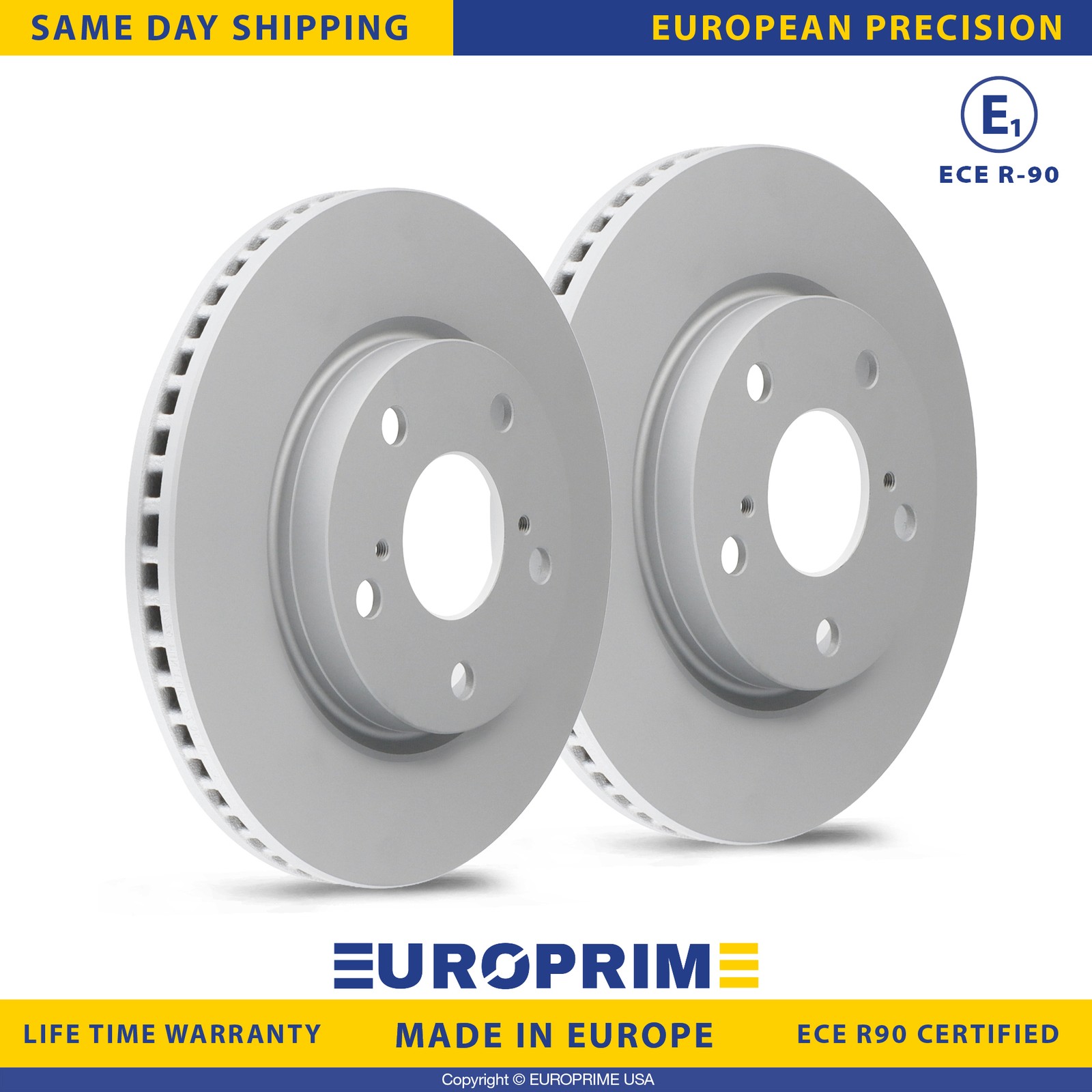 10.83 in Front Brake Rotors Set for 10-12 Lexus HS250h 12-18 Toyota Prius V RAV4
