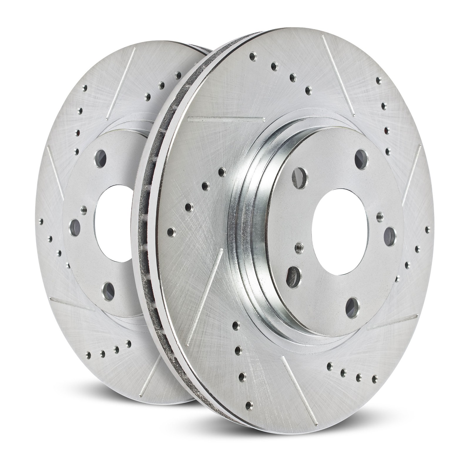 PowerStop Evolution Drilled Slotted Rotors Pair Front For Kia Sorento
