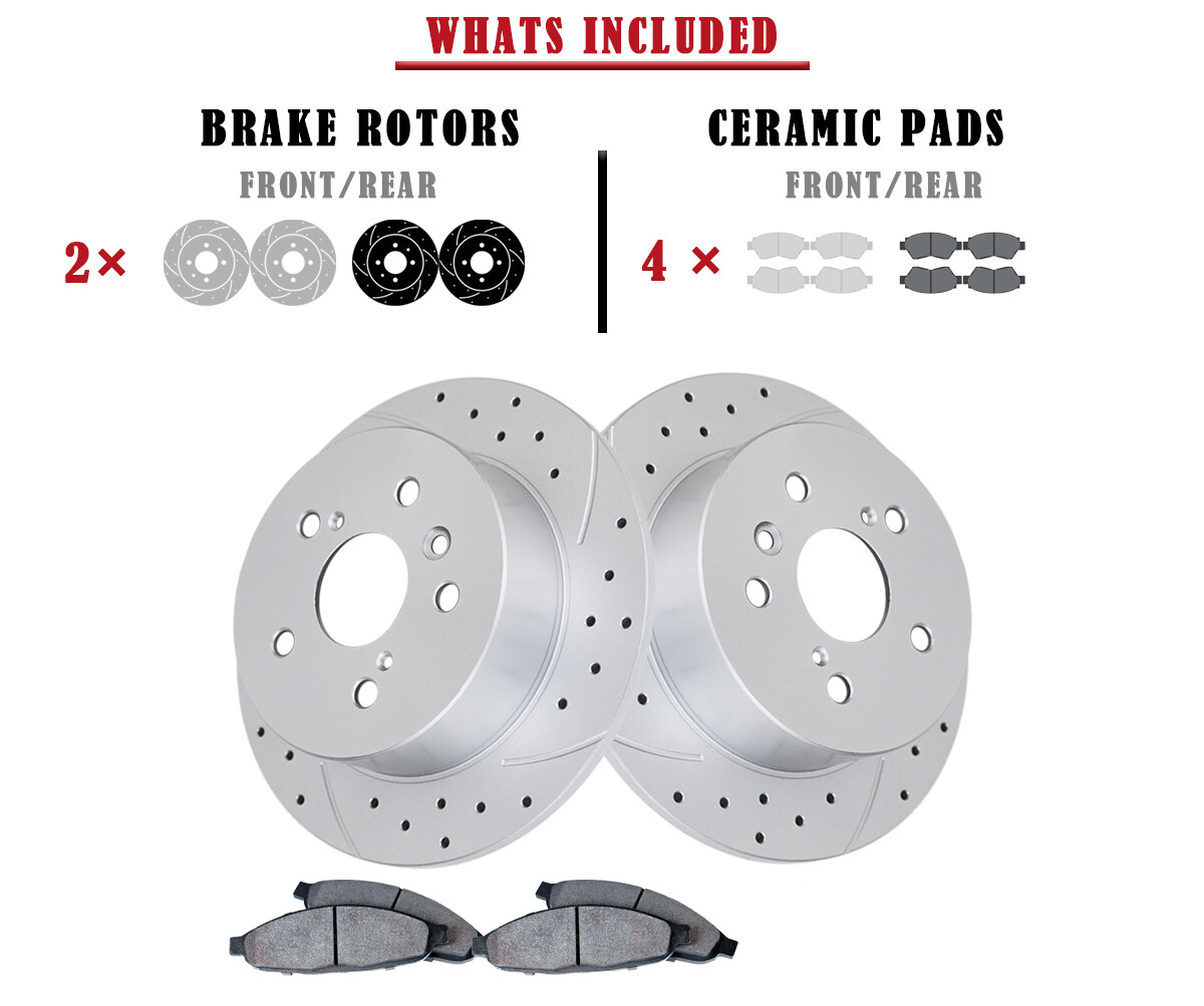 Rear Brake Rotors Pads Kit fit for Kia Optima 2011-2012 2013 2014-2015 Brakes