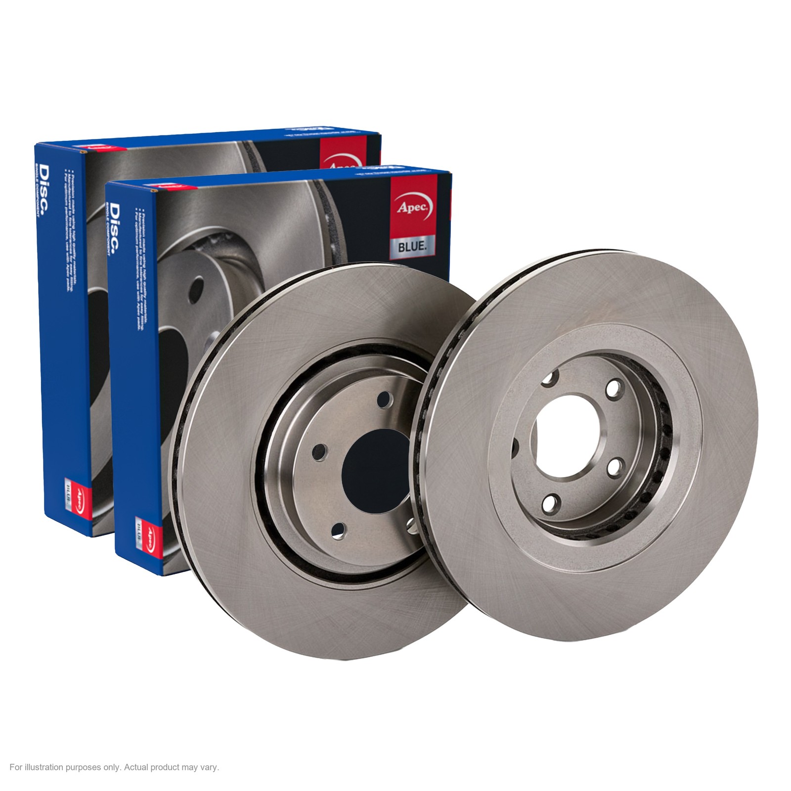 2x APEC Front Brake Discs For MAZDA CX-5 (KF) 2.2 D AWD 2018- SD 138kW/188HP/219