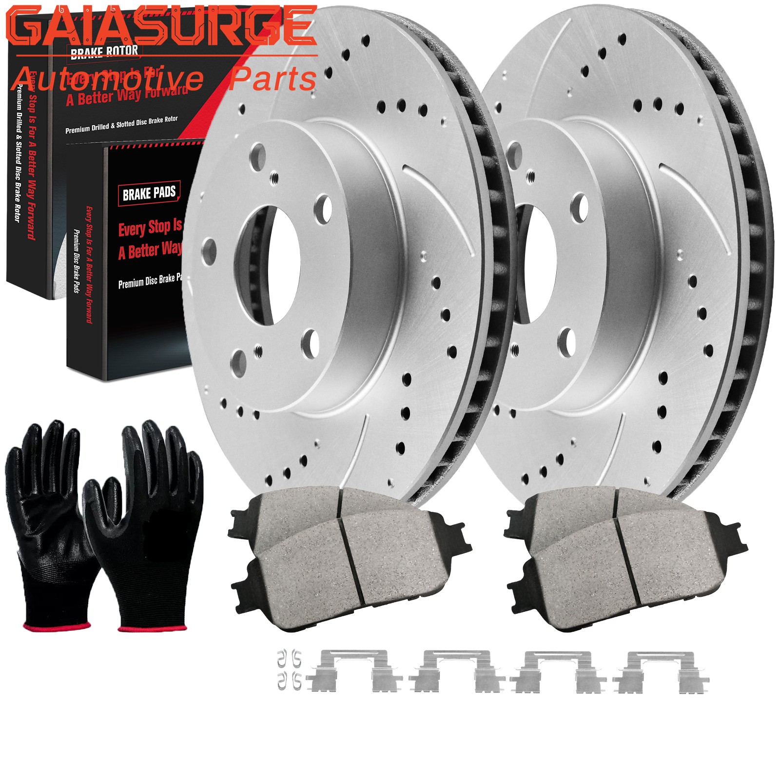 Front Disc Brake Rotors Ceramic Brake Pads Kits For Toyota Tacoma 2005-2016 2015