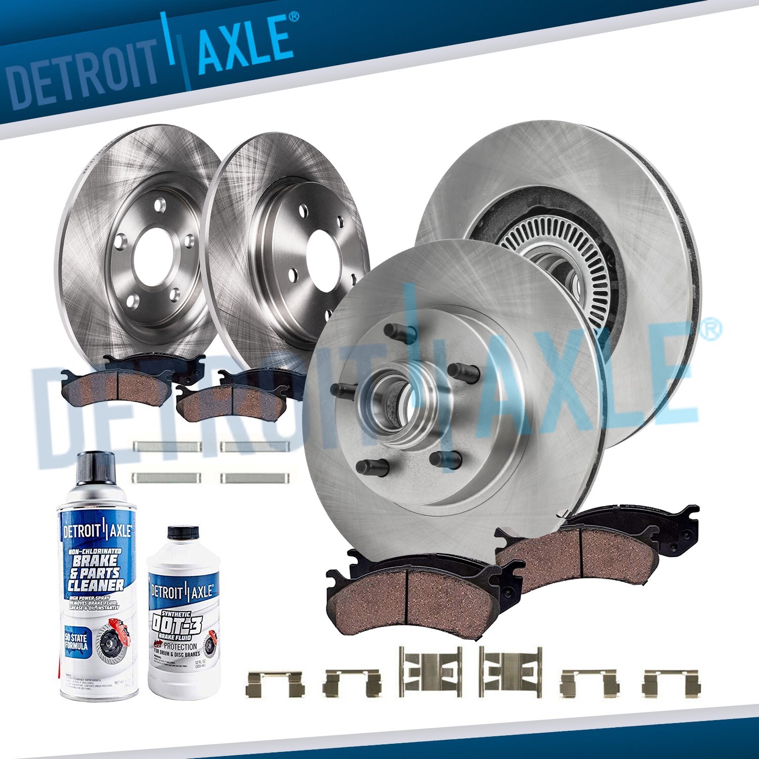 2WD Front Rear Brakes Rotors +Pads Kit for Explorer Mountaineer Brakes Rotor Pad