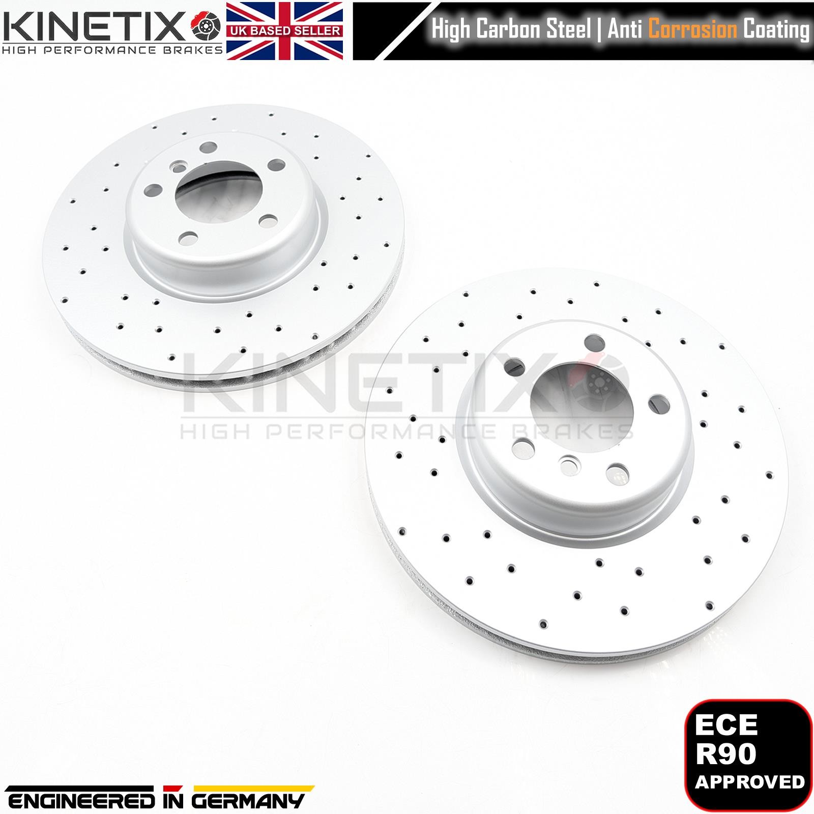 FOR BMW 428i F32 F33 F36 M SPORT DRILLED FRONT BRAKE DISCS BREMBO PADS & SENSOR