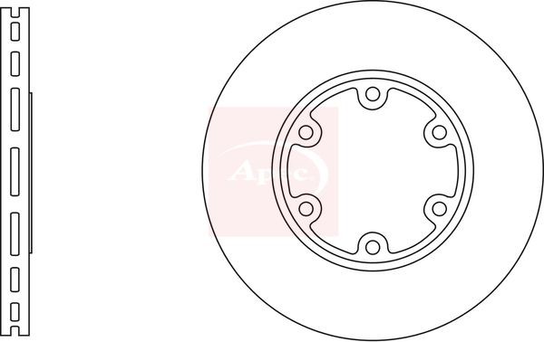 APEC DSK3096 Brake Disc Front Vented Braking 256mm Outer Diameter Fits Mazda E