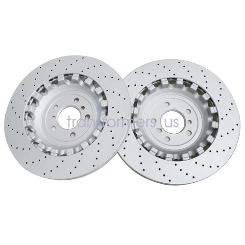 For BMW F06 F10 F13 M5 Pair Set Rear Vented & Drilled Disc Brake Rotors