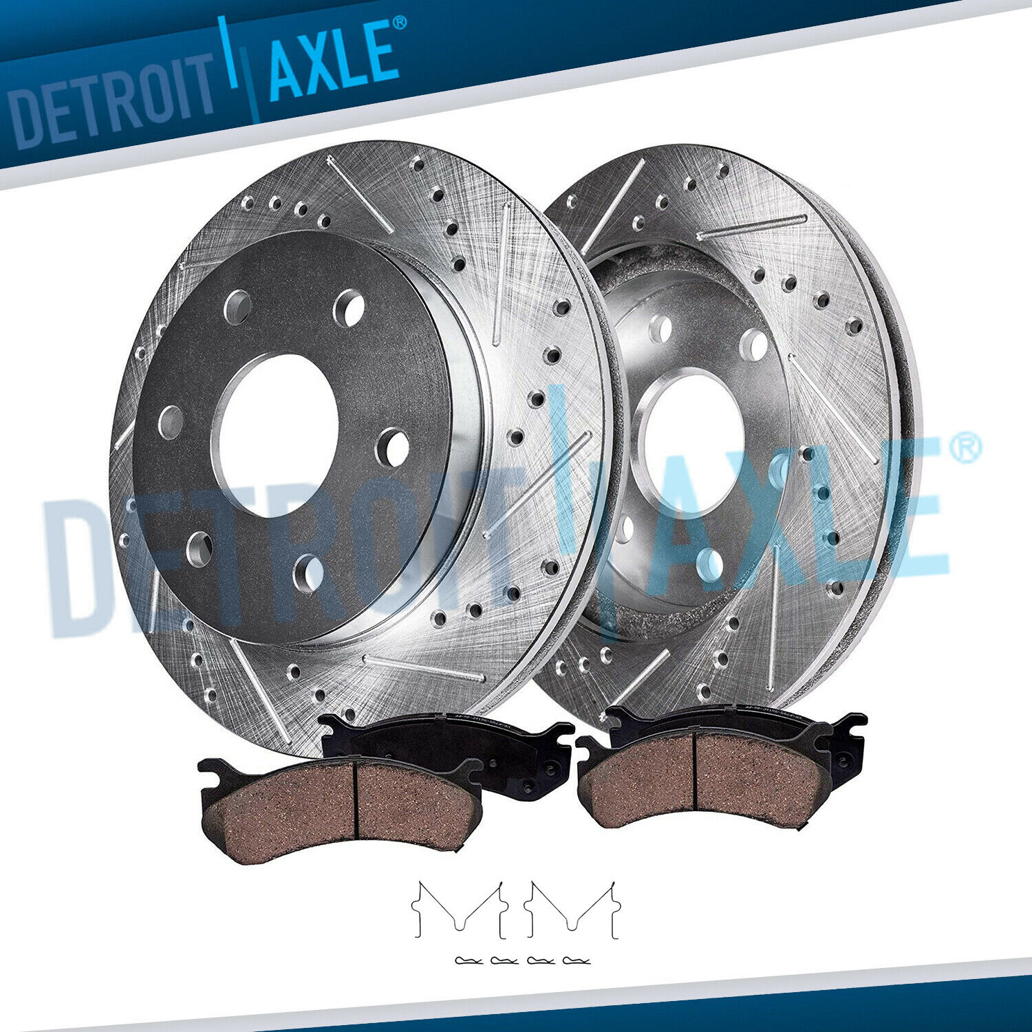 319mm Front Drilled Disc Rotors Brake Pads for Toyota Tacoma 4Runner FJ Cruiser