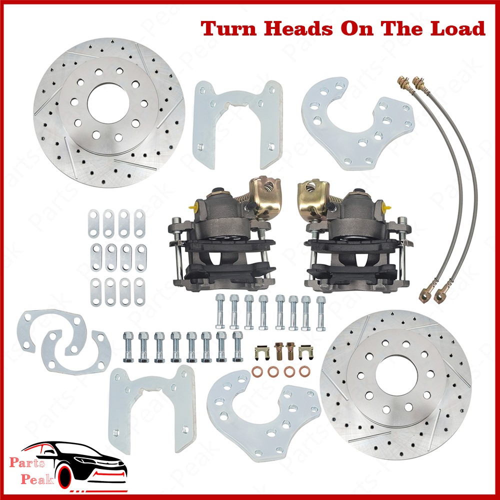 New w/ E-Brake Caliper 11-1/4 Inch Bolt-On Rear Disc Brake Kit For Ford 9 Inch