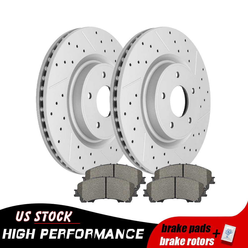 12.60″ (320mm) Front Drilled Brake Rotors Ceramic Pads for INFINITI Q50 Q60 QX50
