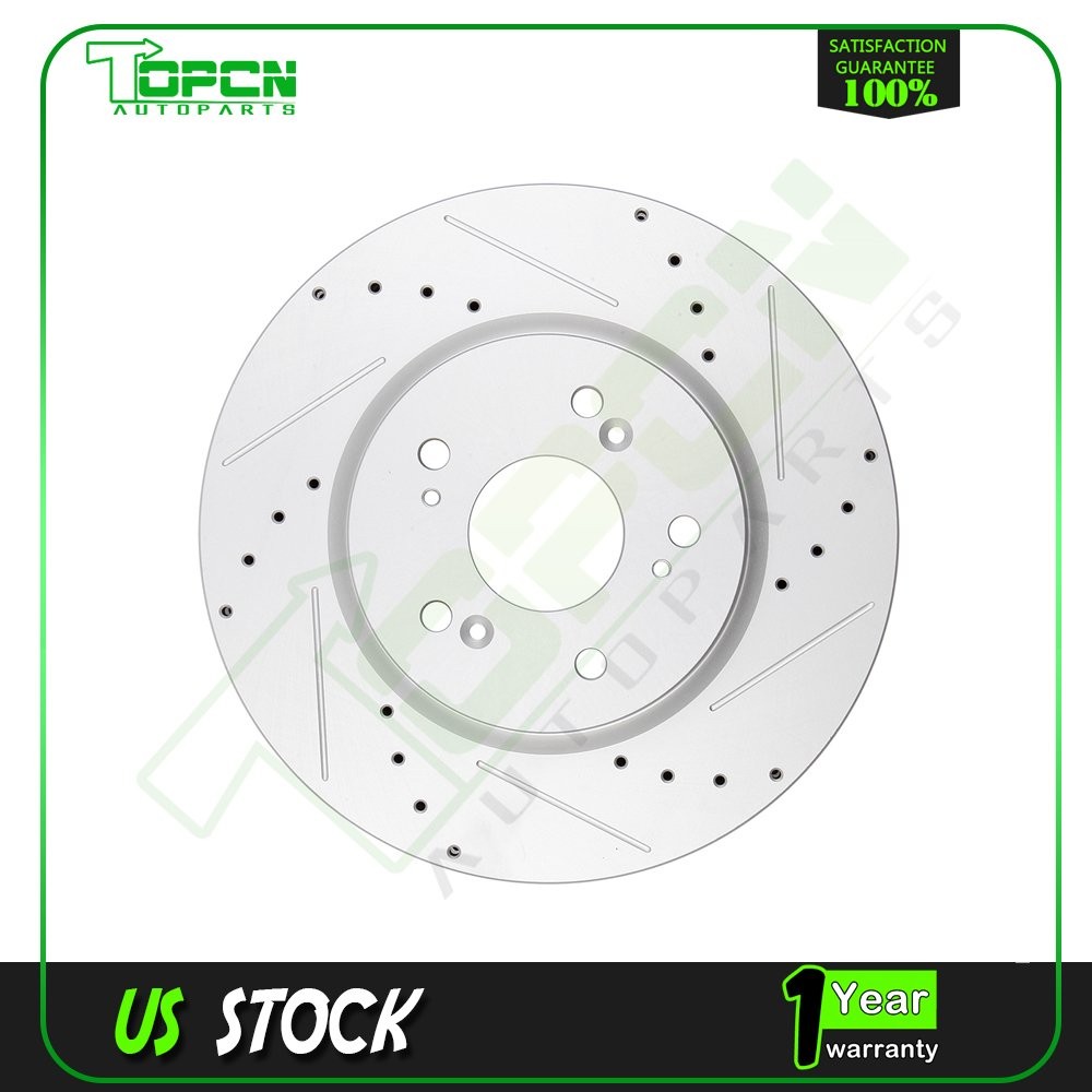 Front Brake Rotors Discs For 2012 2013 2014 2015 Honda Crosstour Slotted 2pcs