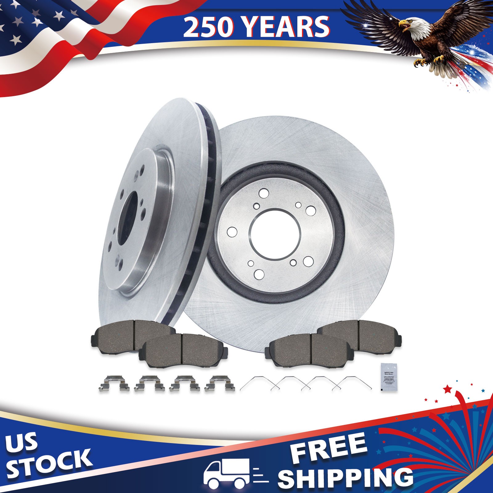 AWD 11.65 inch Front Disc Brake Rotors Pads for 2012-2016 Honda Crosstour CR-V